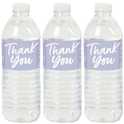 Big Dot of Happiness Purple Elegantly Simple - Guest Party Favors Water Bottle Sticker Labels - Set of 20