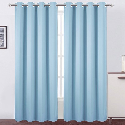 GoodGram 2 Pack Hotel Thermal Grommet 100% Blackout Window Curtain Panels