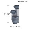 John Timberland Three Bowl 31 1/2" High Gray Faux Stone Fountain with LED Light - 4 of 4