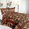 Slickblue Full/Queen 3PC Cotton Quilt Set — 10 Unique Designs, Vermicelli Quilted with 2 Shams - 2 of 4