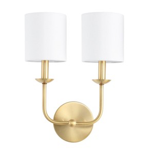Ferrara 2 Light 5.75" Wall Sconce - SCN4069 - Gold - Safavieh - 1 of 4
