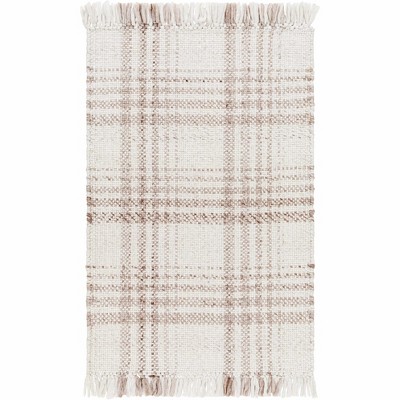 Hauteloom Inara Light Brown Plaid Area Rug