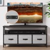 TV Stand Dresser with Storage, TV Console for Living Room, 3-Drawer Entertainment Center with Open Shelf, Fabric Drawer TV Cabinet - 4 of 4