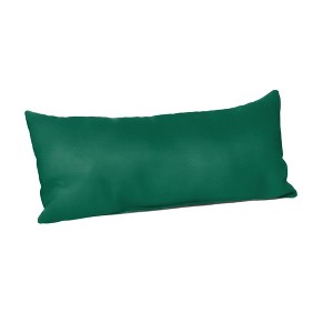Casual Cushion Solid Sunbrella Fabric 1-Piece Indoor/Outdoor Lumbar Pillow, 22"W x 9"L - 1 of 4