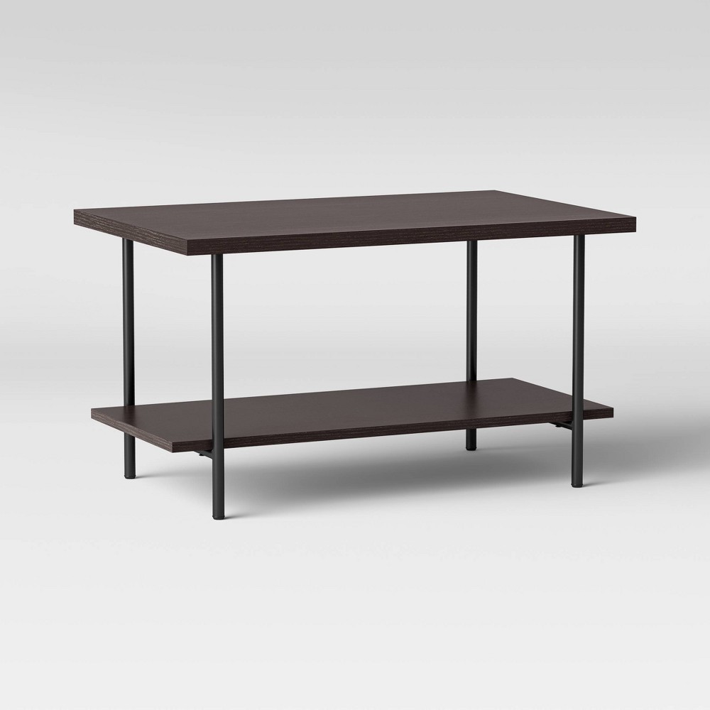 Photos - Coffee Table Wood and Metal  Espresso - Room Essentials™