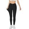 Clearlove Women's High-Waisted Lace-Up Ribbed Leggings Pants - 2 of 4