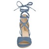 Allegra K Women's Open Toe Crisscross Block Heeled Lace Up Sandals - 2 of 4