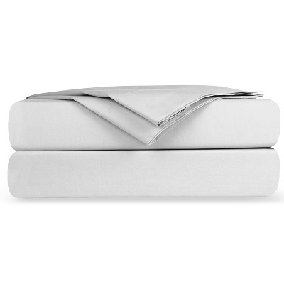 Delara 100% Organic Cotton Percale Weave Sheet sets, 400 TC GOTS Certified, Smooth & Moisture-Wicking Sheets and Pillowcase