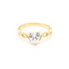 Allie Engagement Ring for Women by Ginger Lyne Collection  Cz Heart Gold Sterling Silver - 3 of 4