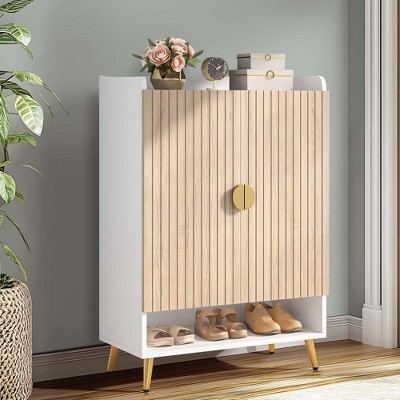 UbMelt  29.53 Inch Shoe Cabinet,Modern Shoe Storage Cabinet Organizer with 2 Doors and Adjustable Shelves for Entryway,Hallway,Closet