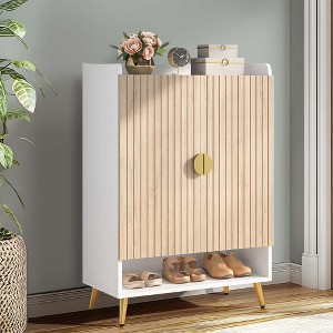 UbMelt  29.53 Inch Shoe Cabinet,Modern Shoe Storage Cabinet Organizer with 2 Doors and Adjustable Shelves for Entryway,Hallway,Closet - 1 of 4