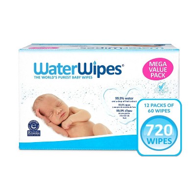 WaterWipes Unscented Baby Wipes Mega Value Box - 12pk/720ct Total
