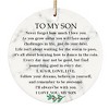 to My Son Christmas Ornaments Gifts from Mom & Dad - 4 of 4