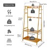 Artloge 3 Tier Heavy Duty Bamboo Coat Rack with Shoe Storage Garment Organizer for Entryway Living Room Closet - 4 of 4