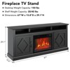 Traditional Fireplace TV Stand with 23" Crystal Fireplace, 67" Inch Electric Fireplace with Remote Control,Open Storage Shelves and Cabinets - 3 of 4