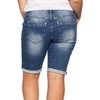 ellos Women's Plus Size Button-Front Denim Shorts - image 3 of 4