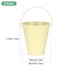 Unique Bargains Galvanized Lemon Yellow Decorative Rustic Metal Bucket 4.7 x 5.1 Inch 6 Pcs - 2 of 4