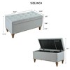 CAVINAS Retro Rivet Storage Ottoman Bench, Support Hinge Top, Upholstered Ottoman with Storage, End of Bed Bench, Ottoman Bench for Bedroom - 4 of 4