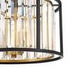 Possini Euro Design Milne Modern Ceiling Light Semi Flush Mount Fixture 14" Wide Bronze Brass 3-Light Clear Crystal for Bedroom Kitchen Living Room - 3 of 4