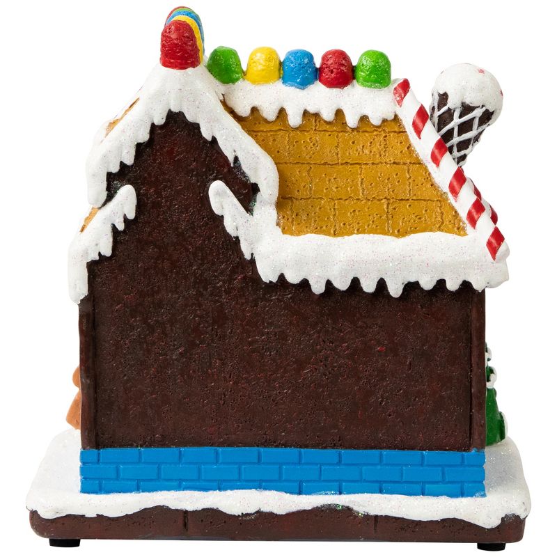Northlight 7" LED Lighted Gingerbread Christmas Candy House Village Display, 5 of 7