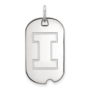Black Bow Jewelry 10k White Gold Illinois Fighting Illini NCAA Pendant - 1 of 3