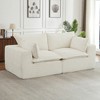 Loveseat Corduroy Cloud Boneless Sofa with Modular Sectional Design and Oversized Comfort - 3 of 4