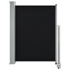 vidaXL Patio Retractable Side Awning 39.4 in.x118.1 in. Black - 2 of 4
