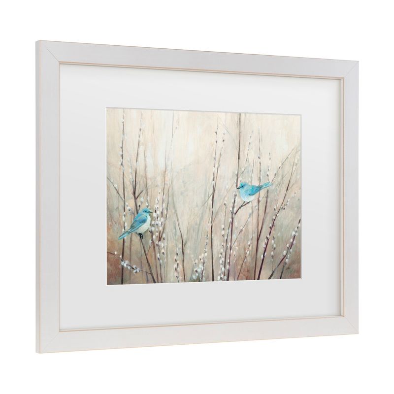 Trademark Fine Art -Julia Purinton 'Pretty Blue Birds' Matted Framed Art, 1 of 4