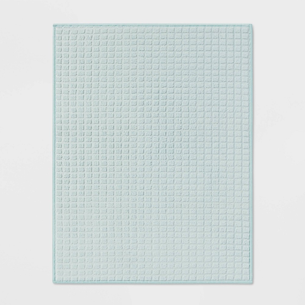 Kitchen Drying Mat Green - Room Essentials™: Mint Polyester Dish Mat, 20"x15", Machine Washable