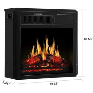 R.W.FLAME Electric 20'' Fireplace Wooden Surround Firebox Free Standing, Adjustable Led Flame, Remote Control 750-1500W - 1 of 2