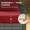 Buenhomino 3-Pack 6inch Thick 24" x 24" Deep Seat Cushion & Back Pillow with Removable Covers Outdoor - 3 of 4