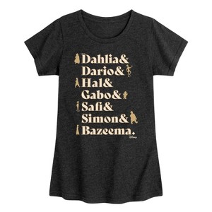 Girls' - Disney - Dahlia Dario Hal Gabo Safi Simon Bazeema Fitted Short Sleeve Graphic T-Shirt - 1 of 4