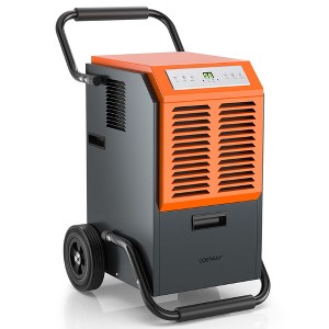 Costway 163 PPD Portable Commercial Dehumidifier w/Water Tank&Drainage Pipe for Basement - 1 of 4