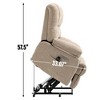 Power Lift Recliner Chair with 23'' Wide Seat, High Back, 8-Point Vibration Massage, Lumbar Heating, USB Port, and Dual Side Pockets - 4 of 4