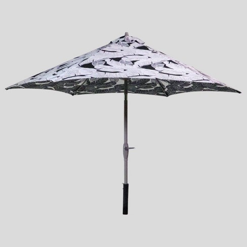 9 Round Mod Palm Patio Umbrella Black Ash Pole Project 62 Target