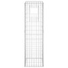 vidaXL Gabion Basket Posts 2 pcs 15.7"x15.7"x55.1" Iron - 3 of 4
