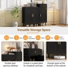 LOVMOR Elegant Shoe Cabinet with Arched Doors and Drawer - 4 of 4