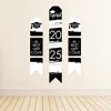 Big Dot of Happiness Black and White Grad - Best is Yet to Come - Hanging Vertical Paper Door Banners - 2025 Party Wall Decor Kit- Indoor Door Decor - 3 of 4