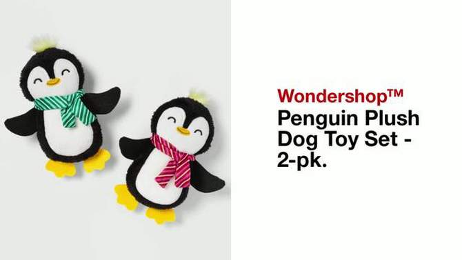 Penguin Plush Dog Toy Set - 2pk - Wondershop&#8482;, 2 of 5, play video