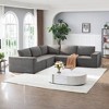 NicBex Couches for Living Room 116" L Shape Sectional Sofa Couch Corduroy Free Combination Upholstered 6-seater Sleeper Couch Set - 2 of 4