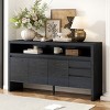 60" Modern Dining Sideboard with Semi-Open Shelf & 3 Drawers,Large Storage Cabinet for Living Room or Entryway-Baofuwish - 2 of 4