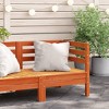 vidaXL Garden Sofa Wax Brown Solid pine wood Medium Modular - 3 of 4