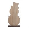 Transpac Wood 19 in. Off-White Christmas Metallic Glitter Snowman - 3 of 4