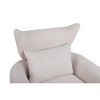 Linen Mid-Century Swivel Accent Chair with 360° Swivel, Curved Wraparound Back and Golden Metal Base - 3 of 4