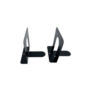 Huron 4.75 Steel Bookends Black Pair HASZ0038 - 1 of 3
