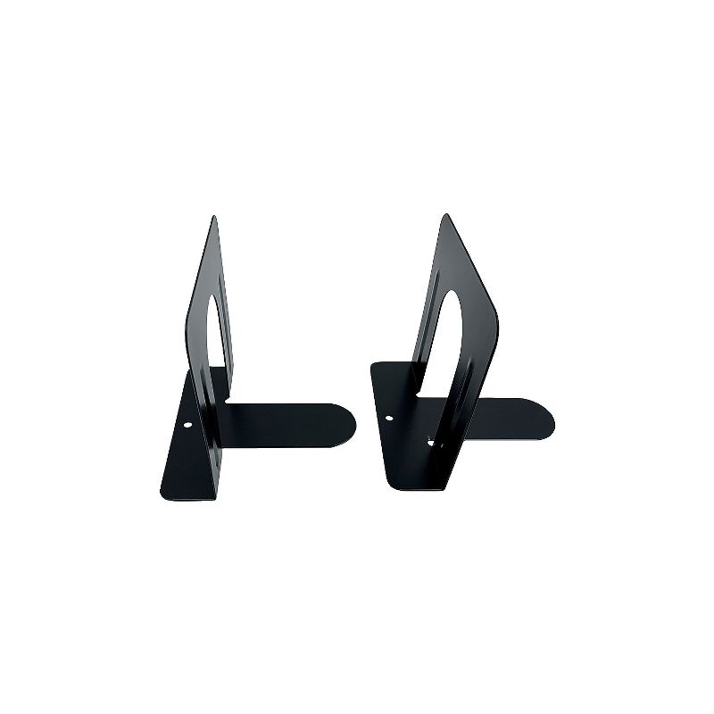 Huron 4.75 Steel Bookends Black Pair HASZ0038, 1 of 4