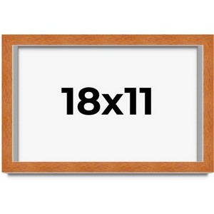 PosterPalooza | Modernist Brown Picture Frame - UV Acrylic, Backing Board, Hanging Hardware Included - 1 of 4