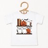 Halloween Bookshelf Ghosts - Youth Short Sleeve Graphic T-Shirt and Toddler Short Sleeve Graphic T-Shirt - 2 of 3