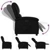 vidaXL Manual Recliner Chair - Wingback Reclining Armchair, Faux Leather, Black - Ergonomic Lounge Seating for Elderly - 4 of 4