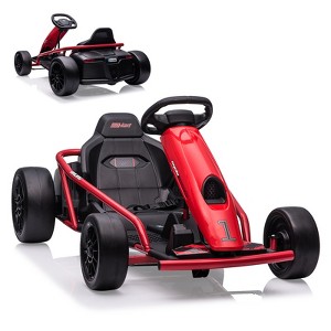 24V Electric Go Kart for Kids 8-12, Drift Kart Car w/Dual 300W Motors, 8MPH, Music, Slow Start, Seatbelt, Racing Toy - 1 of 4